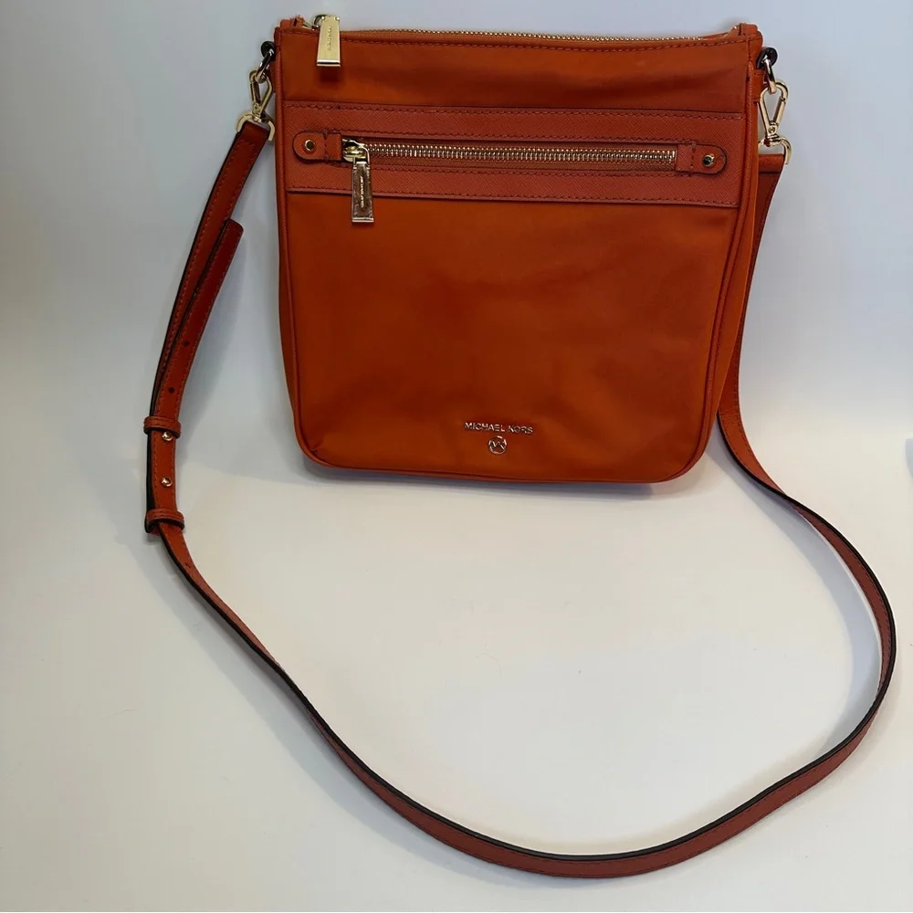 Jet Set Large Nylon Gabardine Messenger Bag Deep‎ Orange Crossbody 32H9GT9C3C